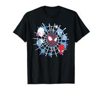 Marvel Miles Morales Spider-Man Team Spidey Big Face Collage Camiseta