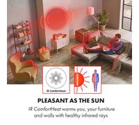 Marvel Mirror Calefactor infrarrojo 300W Temporizador semanal IP54 Espejo redondo Klarstein