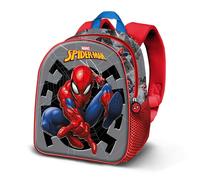 Marvel Comics Mochila Spiderman Symbol 3D Elite, Gris, 25 x 30 cm, Capacidad 7 L