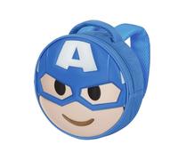 Marvel-Mochila Emoji, 22 x 22 cm, Capacidad 4 L, Capitán América