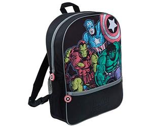 Marvel Mochila grande de los Vengadores de cómics, mochila de viaje grande para niños, niñas, adultos, mochila con soporte para bebidas, Avengers Comic, Talla única