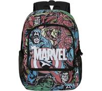 marvel Mochila 'Heroes' azul cielo / verde / rojo cereza / negro One Size azul cielo / verde / rojo cereza / negro