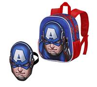 Marvel-Mochila Mask, 24 x 27 cm, Capacidad 6 L, Azul C. América