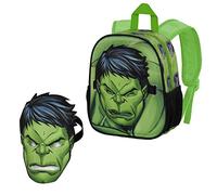 Marvel-Mochila Mask, 24 x 27 cm, Capacidad 6 L, Verde Hulk