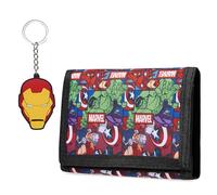 Marvel Monedero y Llavero Niño - Monedero Llaves, Ranuras para Tarjetas y Llavero - Regalos Avengers (Multicolor Avengers)