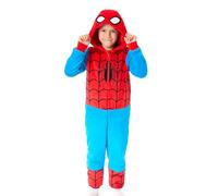 Marvel Mono para niños Spiderman | Pijama con Capucha y Estampado gráfico del Personaje de Spiderman para niño (Azul) | Pijama de Traje de superhéroe para niños Ropa de Dormir para niños y niñas