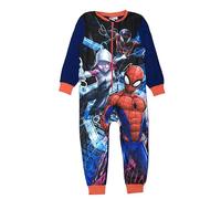Marvel Mono/Pijama oficial de forro polar de Spider-Man, pijama entero para niños o niñas, pijama todo en uno, azul, de 18 meses a 10 años, multicolor, 9-10 años