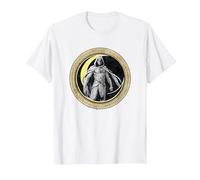 Marvel Moon Knight Crescent Egyptian Hieroglyphs Camiseta, Hombre, Blanco, 4XL