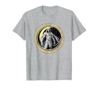 Marvel Moon Knight Crescent Egyptian Hieroglyphs Camiseta, Hombre, Gris Jaspeado, 4XL