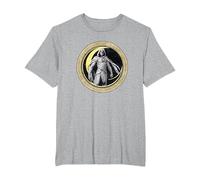 Marvel Moon Knight Crescent Egyptian Hieroglyphs Camiseta, Hombre Tallas Grandes, Gris Jaspeado, 4X Alto