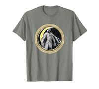 Marvel Moon Knight Crescent Egyptian Hieroglyphs Camiseta, Hombre, Verde Militar Jaspeado, S