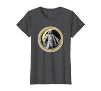 Marvel Moon Knight Crescent Egyptian Hieroglyphs Camiseta, Mujer, Jaspeado Oscuro, XS