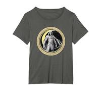 Marvel Moon Knight Crescent Egyptian Hieroglyphs Camiseta, Mujer Tallas Grandes, Asfalto, 1XL Grande