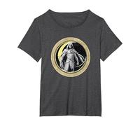 Marvel Moon Knight Crescent Egyptian Hieroglyphs Camiseta, Mujer Tallas Grandes, Jaspeado Oscuro, 1XL Grande