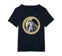 Marvel Moon Knight Crescent Egyptian Hieroglyphs Camiseta, Mujer Tallas Grandes, Negro, 4XL Grande