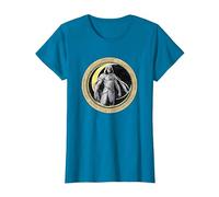 Marvel Moon Knight Crescent Egyptian Hieroglyphs Camiseta, Mujer, Zafiro, M