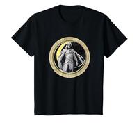 Marvel Moon Knight Crescent Egyptian Hieroglyphs Camiseta, Niños, Negro, 6 años