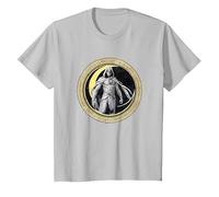 Marvel Moon Knight Crescent Egyptian Hieroglyphs Camiseta, Niños, Plata, 4 años