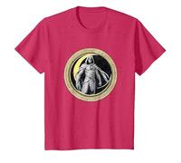 Marvel Moon Knight Crescent Egyptian Hieroglyphs Camiseta, Niños, Rojo Jaspeado, 4 años