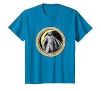 Marvel Moon Knight Crescent Egyptian Hieroglyphs Camiseta, Niños, Zafiro, 4 años