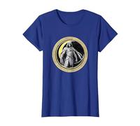 Marvel Moon Knight Crescent Egyptian Jeroglíficos Camiseta, Mujer, Azul Real, S