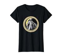 Marvel Moon Knight Crescent Egyptian Jeroglíficos Camiseta, Mujer, Negro, L