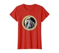 Marvel Moon Knight Crescent Egyptian Jeroglíficos Camiseta, Mujer, Rojo, S
