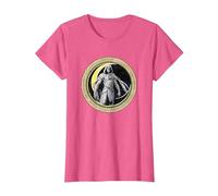 Marvel Moon Knight Crescent Egyptian Jeroglíficos Camiseta, Mujer, Rosa Jaspeado, S