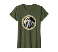 Marvel Moon Knight Crescent Egyptian Jeroglíficos Camiseta, Mujer, Verde Oliva, S