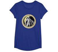Marvel Moon Knight Crescent Egyptian Jeroglíficos Camiseta, Niñas, Azul Real, S