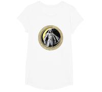Marvel Moon Knight Crescent Egyptian Jeroglíficos Camiseta, Niñas, Blanco, S