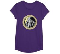 Marvel Moon Knight Crescent Egyptian Jeroglíficos Camiseta, Niñas, Morado, S