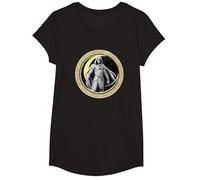 Marvel Moon Knight Crescent Egyptian Jeroglíficos Camiseta, Niñas, Negro, S