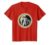 Marvel Moon Knight Crescent Egyptian Jeroglíficos Camiseta, Niños, Rojo, 12 años