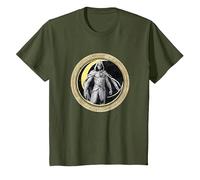 Marvel Moon Knight Crescent Egyptian Jeroglíficos Camiseta, Niños, Verde Oliva, 6 años