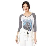 Marvel, Multi/Color//Official Panther Gaze Junior's Fashion Raglan, x-Small