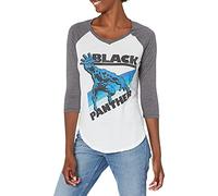 Marvel, Multi/Color//Official Retro Panther Junior's Fashion Raglan, x-Large