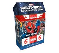 Marvel Multiverse Juego de Roleplay HEROICE DICE Set de dados acrílicos para una experiencia inmersiva, accesorio oficial del juego para el Marvel Multiverse RPG - Hecho por CMON