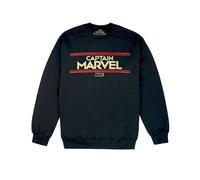 Marvel Negro Captain Marvel Sudadera Mujeres