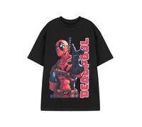 Marvel Negro Deadpool Print Camiseta de manga corta Hombres