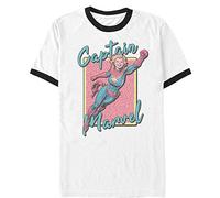 Marvel Official 90s Captain Men's Fashion Ringer