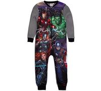 Marvel Onesie Gris de los Vengadores de para niños | Ropa de Estar por casa de Forro Polar Todo en uno | Pijama para niños PJs | Iron Man Hulk Thor Capitán América | Mercancía de Regalo Acogedor