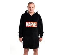 Marvel Oversize Cozy Hoodie for Men - Logo Oversized Men's Cosy Pullover Fluffy Blanket Sweater Negro