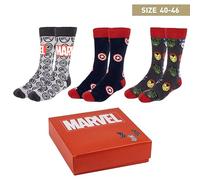 MARVEL Pack Calcetines de Star Wars - Multicolor - 3 Pares - Talla 40-46 - Calcetines Largos Fabricados con Algodón, Poliamida y Elastano - Producto Original Diseñado en España
