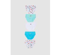 MARVEL, Pack De Cinco Calzoncillos Slip De Algodón Orgánico Multicolor, Niño, Blanco/azul claro, Talla: 5-6