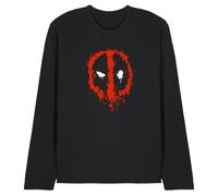 Marvel Paint Logo Unisex Long Sleeve T Shirt, Black, XX-Large