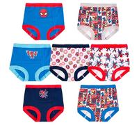 Marvel Pantalones de entrenamiento para ir al baño de superhéroes para bebés, tabla de éxito y calcomanías con Spiderman, Iron Man, Hulk y más tamaños, 18 m-4t, Paquete de 7 Spiderman Classic, 3 años