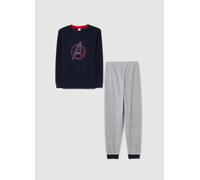 MARVEL, Pijama De Niño En Mezcla De Polar Multicolor Ajuste Regular, Niño, Gris/azul, Talla: 10-11