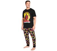 Marvel Pijama Hombre Verano, Pijamas Hombre Divertidos, Conjunto 2 Piezas Camiseta Manga Corta y Pantalón Tallas S-3XL Algodón Superhéroes Deadpool Avengers (Negro, 3XL)