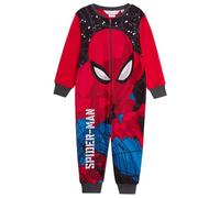 Marvel Pijama oficial de Spiderman para niños, de forro polar, todo en uno, con cremallera, rosso, 3-4 años